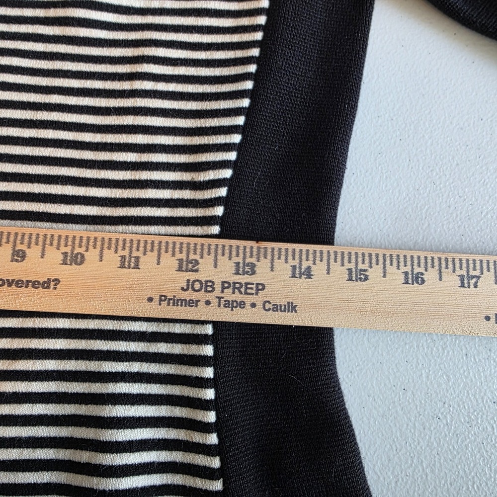 J. McLaughlin Knit Black White Midi Sweater‎ Dress Womens Small Preppy Career - Picture 6 of 8
